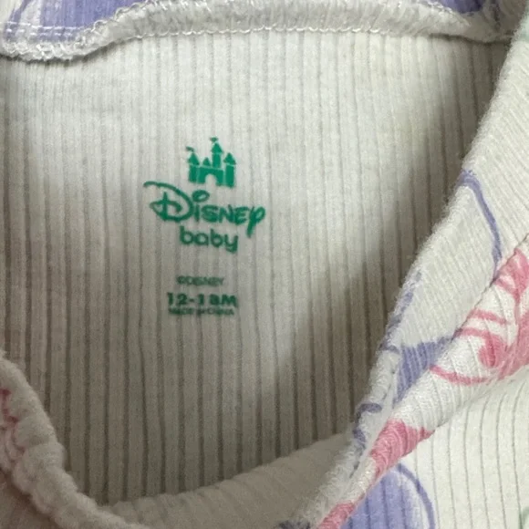 🐭🏰 Disney Baby White Set with Pastel Minnie Mouse Print 🏰🐭 - Picture 2 of 7